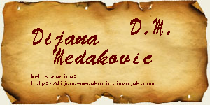 Dijana Medaković vizit kartica